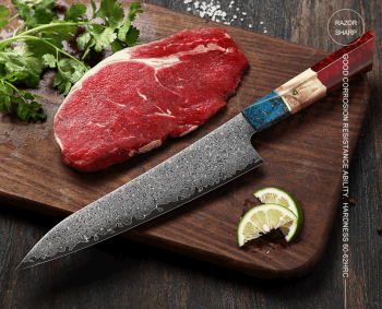 Šéfkuchařský nůž 8.6" GRAND SHARP 67 vrstev damaškové oceli