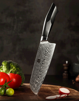 Santoku nůž 7.3" XINZUO ŠIGA 67 vrstev damaškové oceli