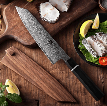 Šéfkuchařský nůž Kiritsuke 8.5" XINZUO OSAKA 67 vrstev damaškové oceli