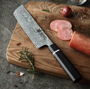Kuchyňský nůž Nakiri 7" XINZUO OSAKA 67 vrstev damaškové oceli