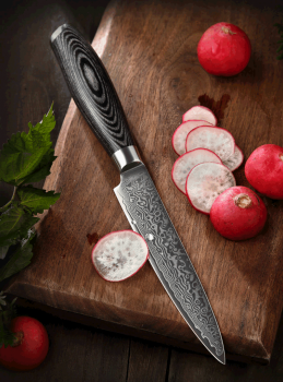 Víceúčelový nůž 5" XINZUO KÓČI 67 vrstev damaškové oceli