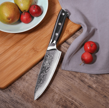 Šéfkuchařský nůž 6.5" Sunnecko IŠAKAWA 73 vrstev damaškové oceli