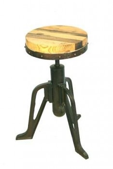 Otočná stolička z palisandrového dřeva a oceli